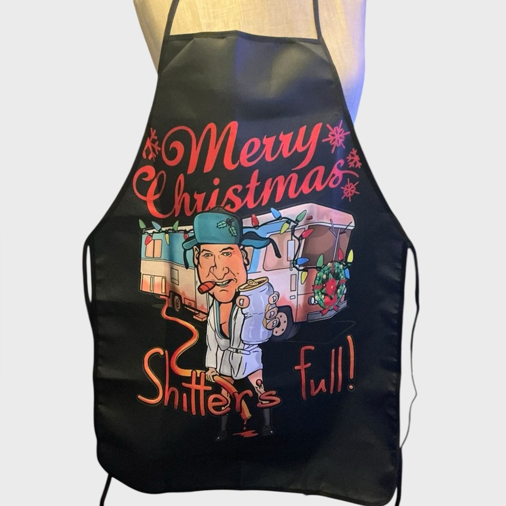 National Lampoon’s Christmas Vacation Shitter’s Full Apron Funny BBQ Kitchen